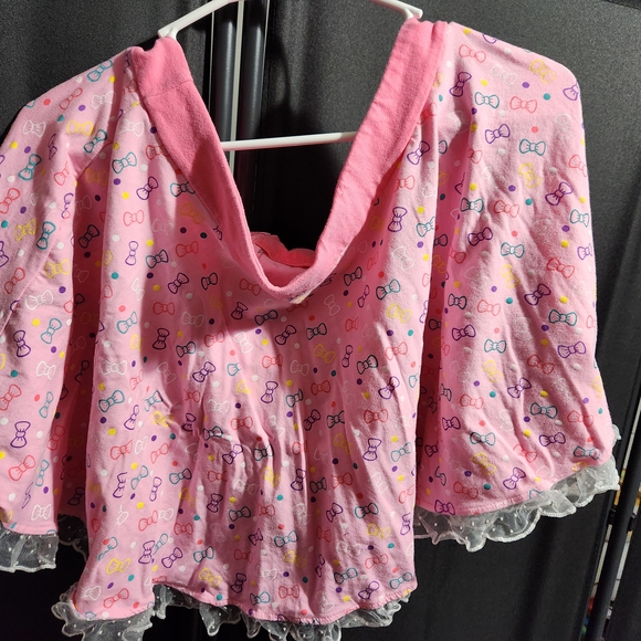 Pink Ruffled Collar Bodysuit with Bows - Picture 2 of 2